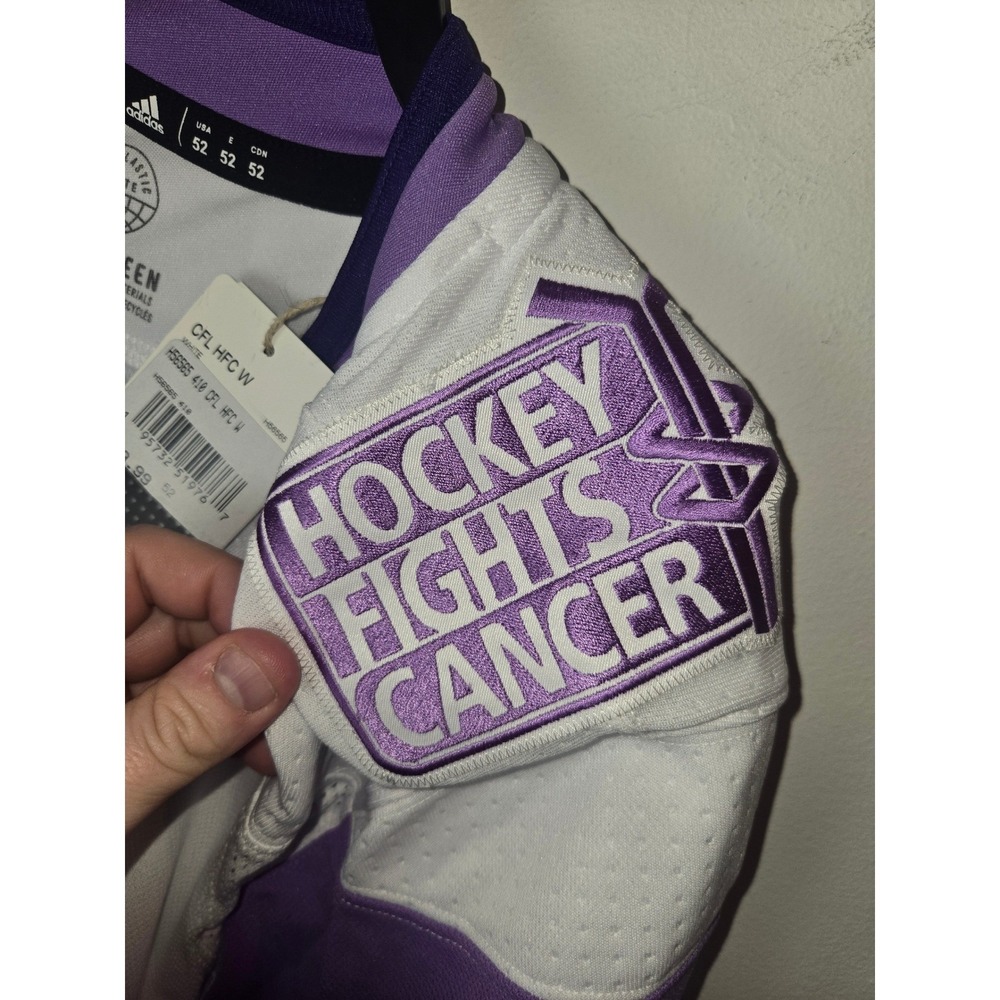 Adidas Calgary Flames Hockey Fights Cancer Authentic Jersey Mens 52 - Picture 4 of 7